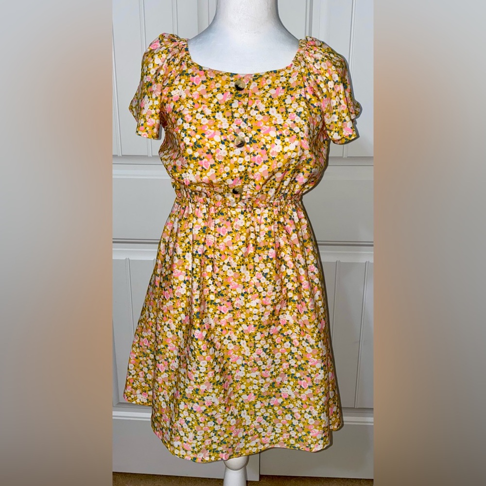 One Step Up Girls Floral Short Sleeve Dress Size Large 14/16 like new